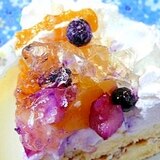 缶詰シロップのキラキラゼリー☆ケーキデコレーション